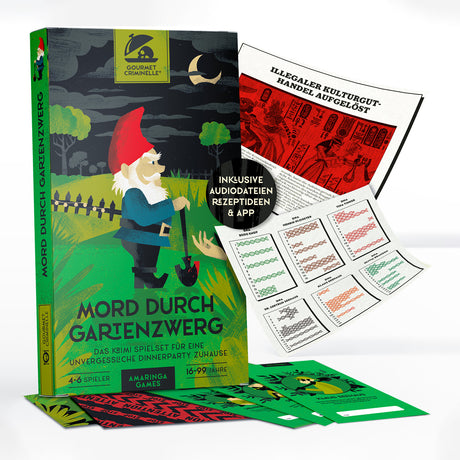 Gourmet Criminelle Meurtre par un nain de jardin - dîner mystère de meurtre GCMDGZ