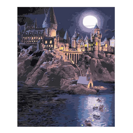 CRAFTHUB Harry Potter - Bootsfahrt über den Schwarzen See - Malen nach Zahlen CH-HPBF-PBN