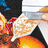 Harry Potter Diamond Painting Zubehör mit Ablageschale und farbcodierten Diamant-Steinchen zum Auffüllen
