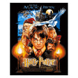 Harry Potter und der Stein der Weisen Filmplakat mit den Hauptfiguren und Schloss Hogwarts