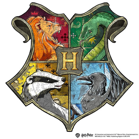 Harry Potter - Blason de Poudlard (156 pièces) - Puzzle en bois