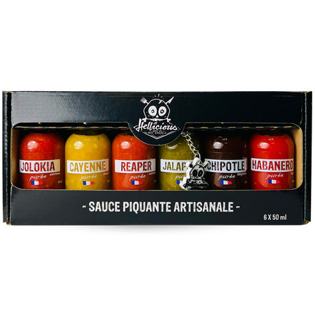 Hellicious Purée de piment (6 x 50 ml) - Sauce piquante HLC-CP6