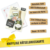 Just Married (Hochzeitskarte) - Rätselkarte