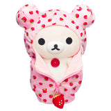 Korilakkuma dans un sac de couchage fraise - peluche