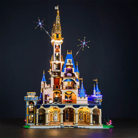 Jeu de lumières LED pour le château LEGO Disney (43222) avec télécommande
