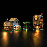 Ensemble d'éclairage LED pour la place de la ville médiévale LEGO (10332) avec télécommande