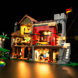 Ensemble d'éclairage LED pour la place de la ville médiévale LEGO (10332) avec télécommande