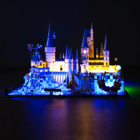 BrickBling Ensemble d'éclairage LED pour le château de Poudlard LEGO avec ses jardins (76419), télécommande incluse. P56402