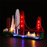 Ensemble d'éclairage LED pour la série LEGO Skyline San Francisco (21043)