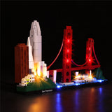 Ensemble d'éclairage LED pour la série LEGO Skyline San Francisco (21043)