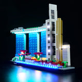 Ensemble d'éclairage LED pour la série LEGO Skyline Singapour (21057)