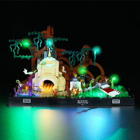Ensemble d'éclairage LED pour LEGO Star Wars : Diorama d'entraînement Jedi sur Dagobah (75330)