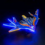 Ensemble d'éclairage LED pour LEGO Les Gardiens de la Galaxie : Le Milano (76286) avec télécommande