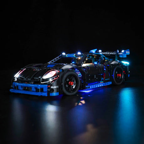 BrickBling LED Licht Set für LEGO Porsche GT4 e-Performance Rennwagen (42176) inkl. Fernbedienung P71302