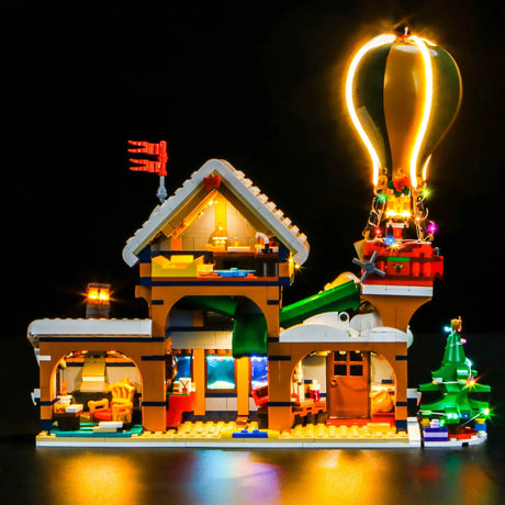 BrickBling Ensemble d'éclairage LED pour le bureau de poste du Père Noël LEGO (10339) avec télécommande P75802