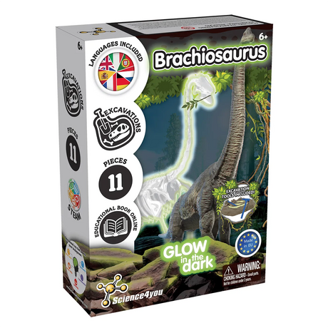Science4you Kit de fouilles Brachiosaurus lumineux S4Y-80004450