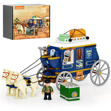 LUMIBRICKS Treasure Stagecoach - Postkutsche (inkl. Beleuchtung) - Klemmbausteine LUBR-L9099
