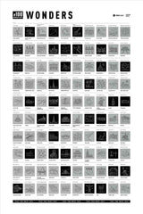 Liste des 100 merveilles du monde à découvrir - Affiche à gratter / Carte à gratter