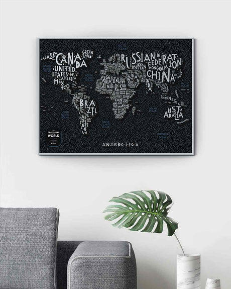 1DEA Travel Map® Letters World - Rubbel-Weltkarte / Scratch Map MAPLTR