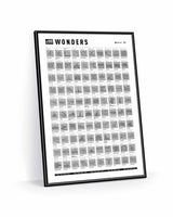 Liste des 100 merveilles du monde à découvrir - Affiche à gratter / Carte à gratter