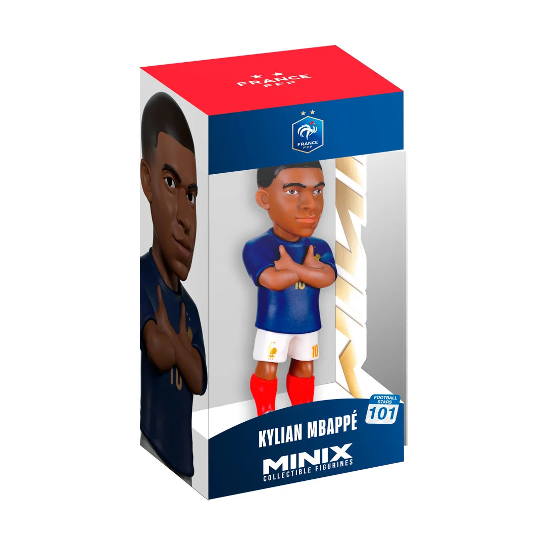 Minix Sammelfigur von Kylian Mbappe in der Verpackung