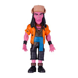 Pinke Actionfigur mit Fellmütze orangefarbenem Hemd und schwarzer Hose