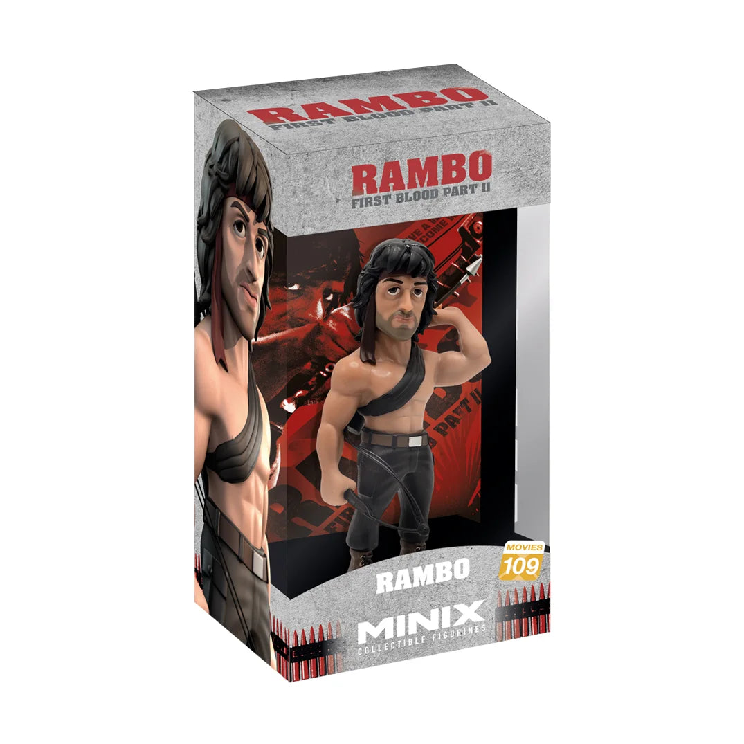 Minix Sammelfigur von Rambo aus First Blood Part II in der Originalverpackung