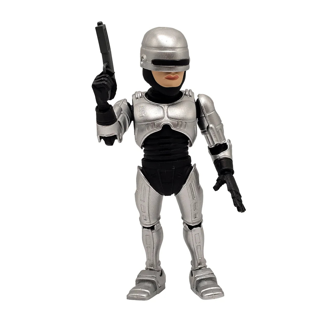 Robocop Actionfigur in silberner Rüstung mit Pistole in der Hand