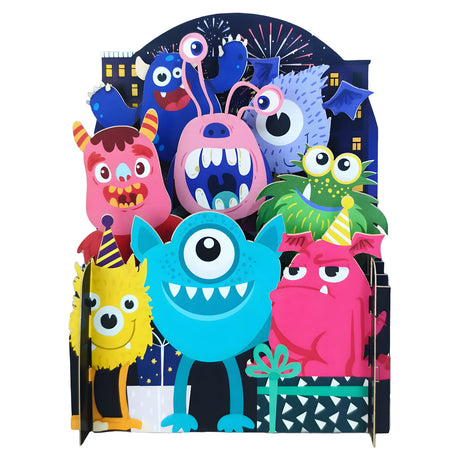 Alljoy Design Monsters - 3D Pop-Up Geburtstagskarte AD-KID046