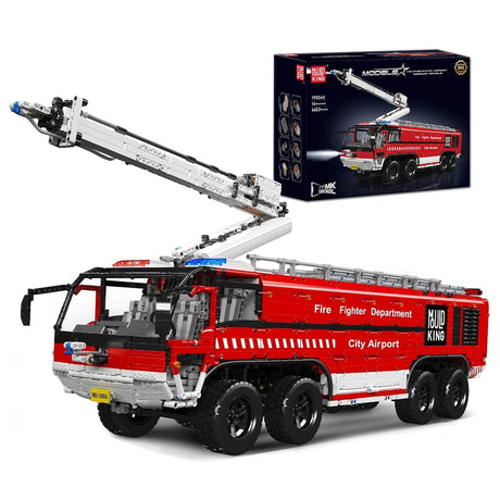 Mould King Flughafenrettung Feuerwehrfahrzeug (inkl. Fernbedienung) - Klemmbausteine MK-19004S