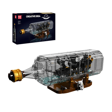 Mould King Piratenschiff "Black Pearl" in Flasche - Klemmbausteine MK-10065S