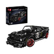 Mould King Rennwagen Mustang Klemmbausteine Set 13108S – ferngesteuerter schwarzer Hoonicorn 1:8 mit Verpackung und 3201 Teilen