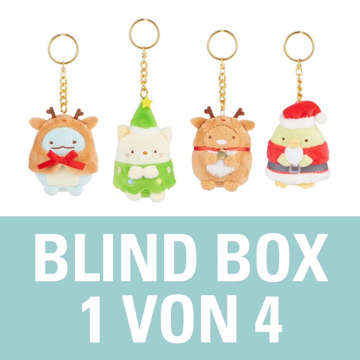 Boîte mystère - Série Noël Sumikkogurashi - Porte-clés