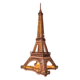 Une nuit à la tour Eiffel - maquette en bois 