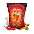 Hot Chip Chilli Strips Packung mit geräucherten Skorpion-Chili-Streifen, einer roten Chilischote und Chips