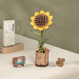 Tournesol - Kit de fleur en bois