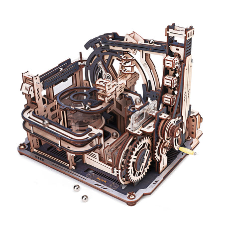ROKR Circuit à billes Spaceport - Kit de construction en bois 3D RKR-LGC01
