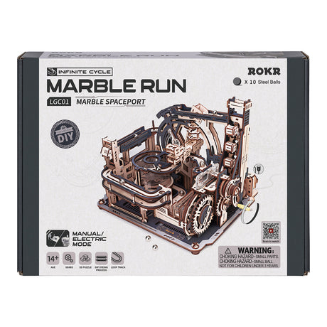 Circuit à billes Spaceport - Kit de construction en bois 3D