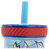 Gobelet Spiderman « Dimension » - Résistant aux chutes - Anti-fuite avec paille en silicone (370 ml)
