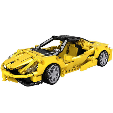 Open Bricks Sports Car Yellow - Klemmbausteine OB-WS0902