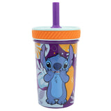 Stitch "Aloha" - Drop Safe - Gobelet anti-fuite avec paille en silicone (370 ml)