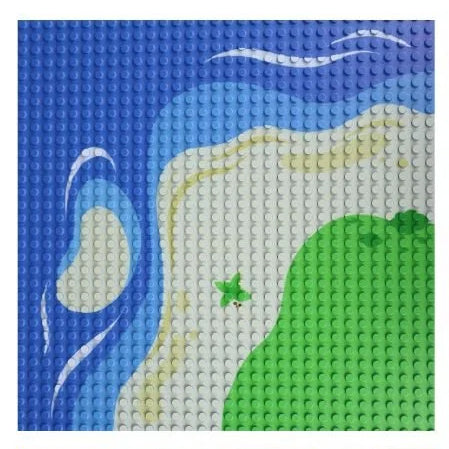 Open Bricks Strand (Ecke) 32x32 - Bauplatte OB-P32CB1
