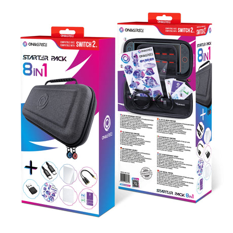 Oniverse Pack de démarrage 8 en 1 pour Switch 2™ - Accessoires de jeu ONIPCK2-SWI2-START