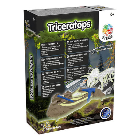 Kit de fouilles pour Tricératops lumineux