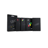 UNO BLVCK Limited Edition Kartenspiel mit schwarzer Verpackung und Karten